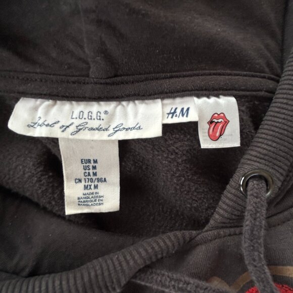 H&M x The Rolling Stones Graphic Hoodie Men’s Medium – Vintage Rock Style - Picture 6 of 7